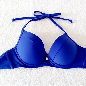 VENUS Royal Blue Halter Bikini Top, Size 32C/34B/36A